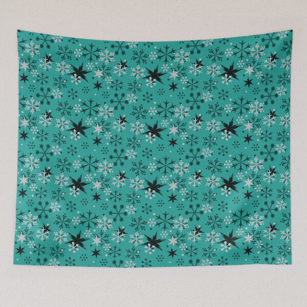 Item preview, Christmas Vintage Teal Snow designed and sold by Sharon Schwalbe.