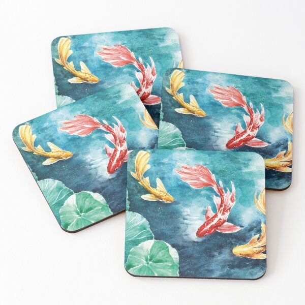 Item preview, Koi fishes and water lilies designed and sold by VictorineArt.