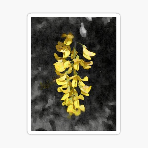 Yellow Hanging Flower Sticker