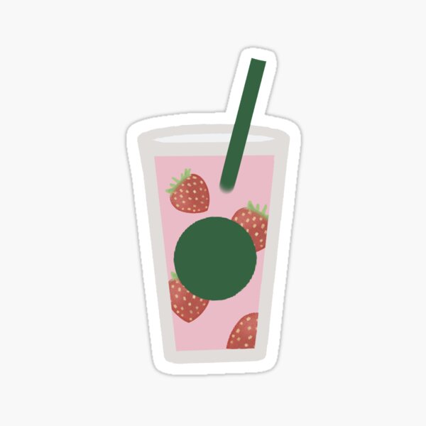 star bucks pink drink sticker Sticker for Sale by isacreatesss