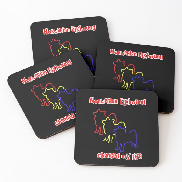 Item preview, Norwegian Elkhound Changed my Life - Dog Art dogs Silhouette - pet designed and sold by Coolstuff4you71.