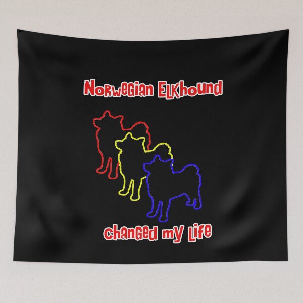 Item preview, Norwegian Elkhound Changed my Life - Dog Art dogs Silhouette - pet designed and sold by Coolstuff4you71.