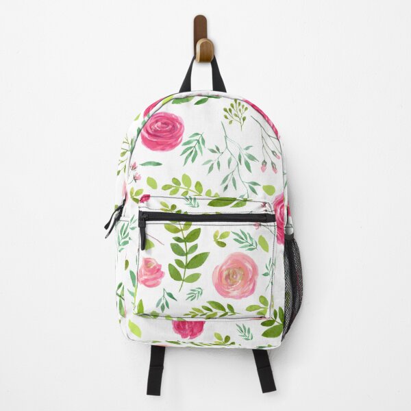 Item preview, Flowers and leaves in watercolor as a pattern designed and sold by Nicole Bleck.