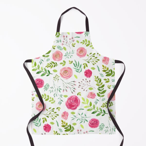 Item preview, Flowers and leaves in watercolor as a pattern designed and sold by Nicole Bleck.