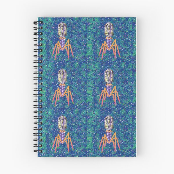 Item preview, Psychedelic Bacteriophage - Blue Background designed and sold by Osher-BioArt.