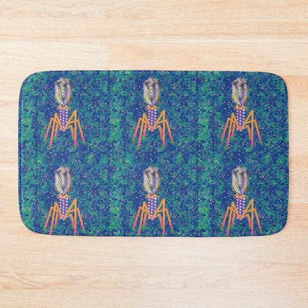 Item preview, Psychedelic Bacteriophage - Blue Background designed and sold by Osher-BioArt.