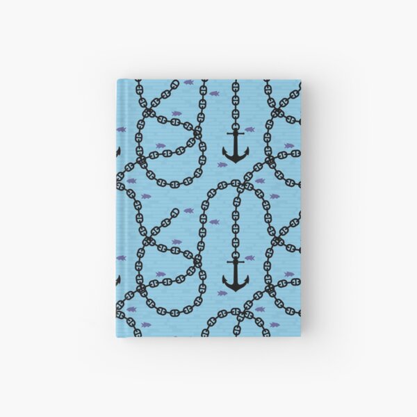 Twisting Anchors and Fish Hardcover Journal
