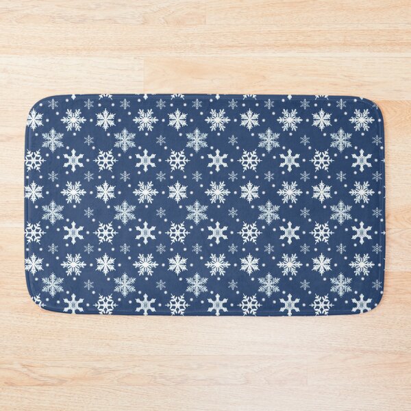 Item preview, Snowflakes pattern 2 in dark blue designed and sold by FatSlugDesigns.