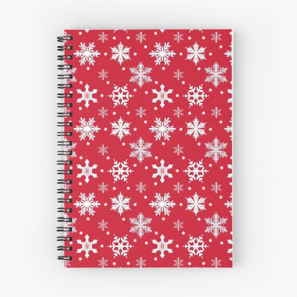 Item preview, Snowflakes pattern 2 in dark red designed and sold by FatSlugDesigns.