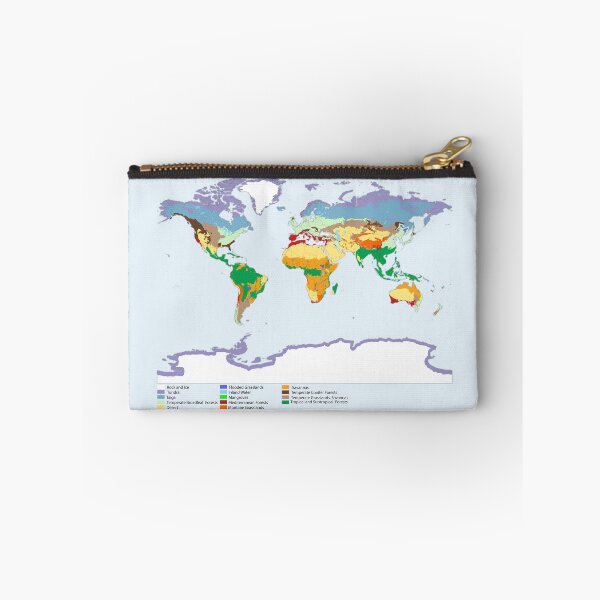 Item preview, World map of coverage the main biomes in the world with international boundaries designed and sold by mashmosh.
