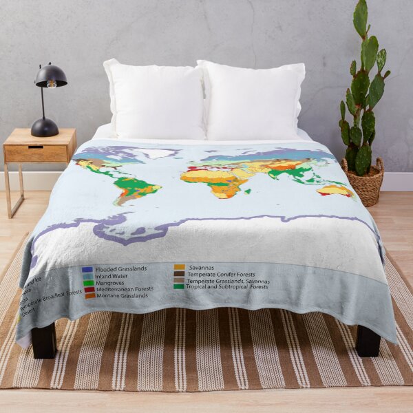 Item preview, World map of coverage the main biomes in the world with international boundaries designed and sold by mashmosh.