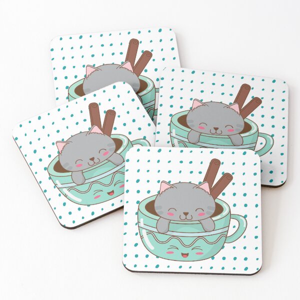 Item preview, Hot Chocolate Kitty designed and sold by cuteCREEPshop.