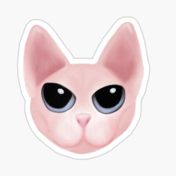 cat rob lox handsome face meme cute Sticker for Sale by aartleena