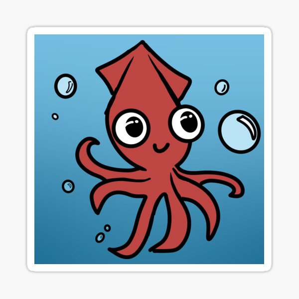Item preview, Adorable squid designed and sold by NNicksArt.