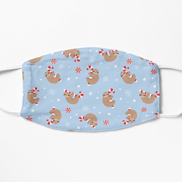 Sloth with candy cane Flat Mask