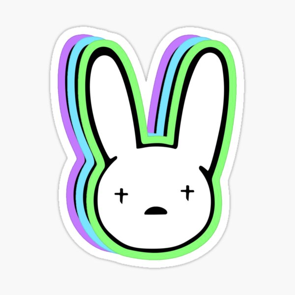 Bad Bunny Logo Sticker For Sale By Genesis Designs Redbubble