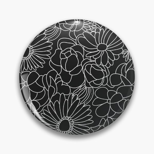 Item preview, Black and White Floral Pattern designed and sold by wallflowerbee.