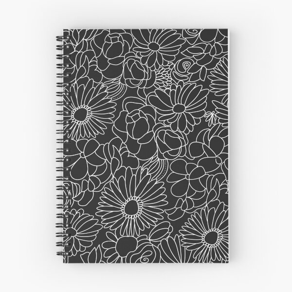 Item preview, Black and White Floral Pattern designed and sold by wallflowerbee.