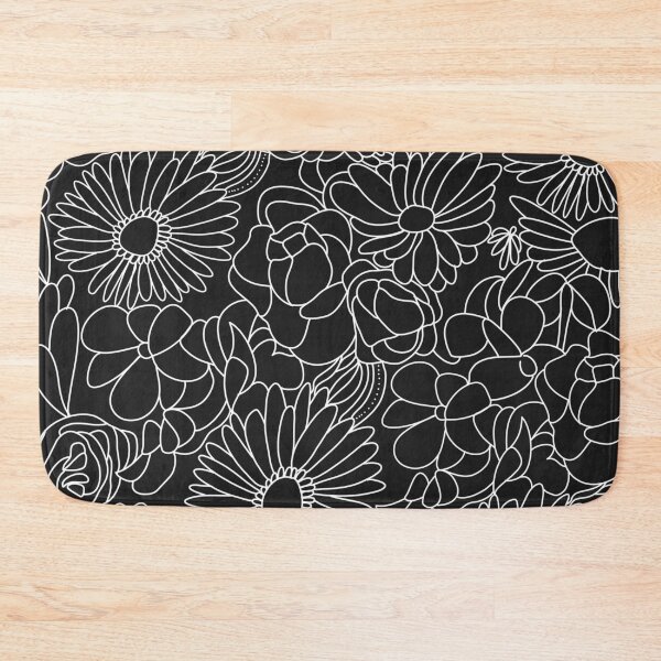 Item preview, Black and White Floral Pattern designed and sold by wallflowerbee.