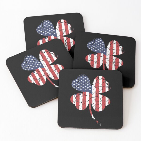 Item preview, Vintage American Flag Lucky Clover designed and sold by thewhitteeguy.