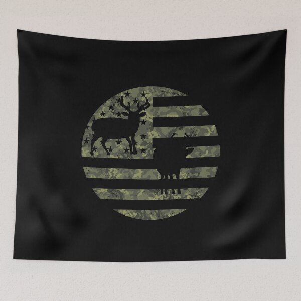 Item preview, Camo American Flag Deer Elk Buck Hunting USA Hunter Gift designed and sold by Shirtcutestore  ⭐⭐⭐⭐⭐.