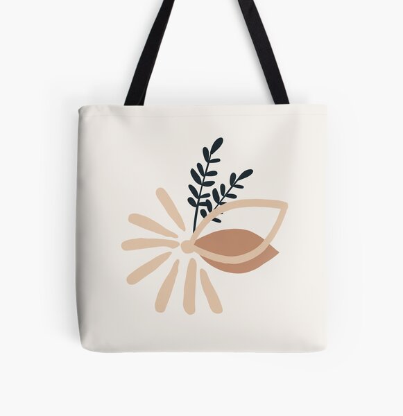 Color Floral Flower Leave Natural Pattern Design Background Pastel Tote Bag