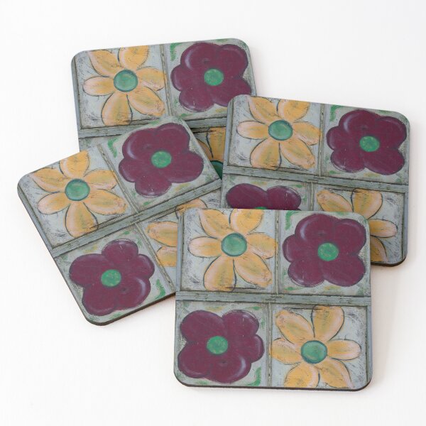 Item preview, Big Yellow and Big Red Flowers designed and sold by TavaB.