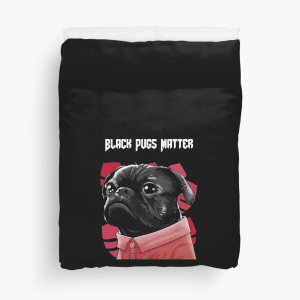 black pug duvet cover