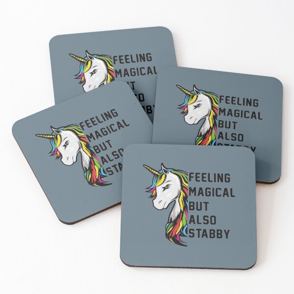 Item preview, Feeling Magical But Also Stabby, unicorn gift designed and sold by JKworld5.