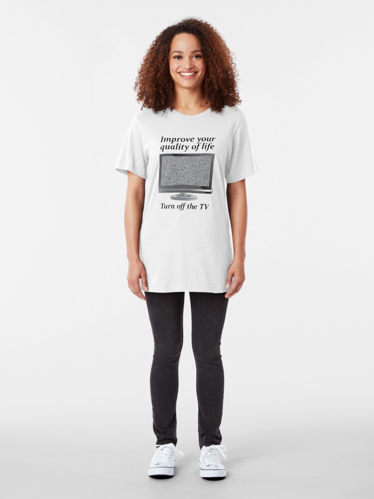 Alternate view of Turn off the TV Slim Fit T-Shirt