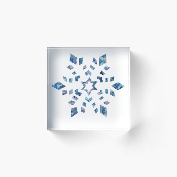 Blue Snowflake - Christmas Collection Acrylic Block