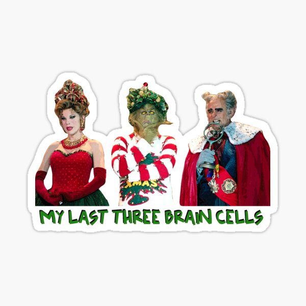 Christmas Brain Trio Sticker