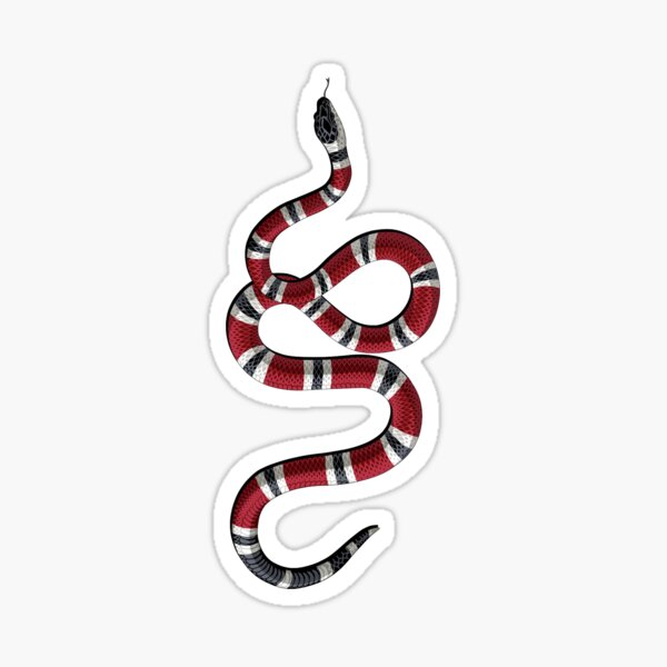 Green and Red Snake Sticker