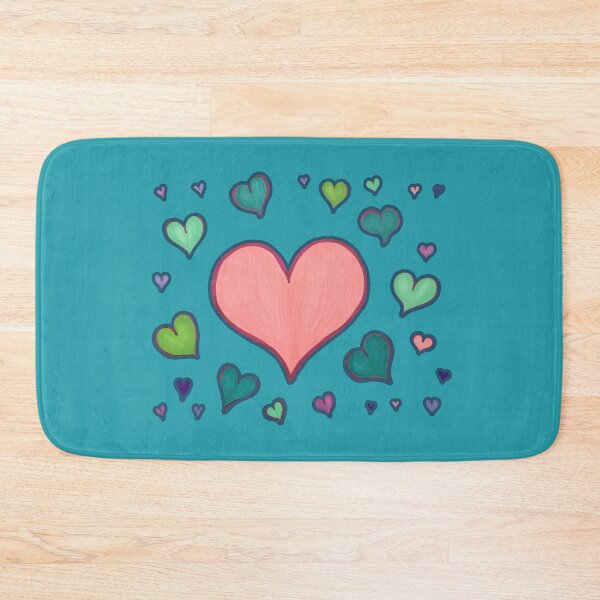 Item preview, Hearts galore on aqua teal designed and sold by BelindaFuller.