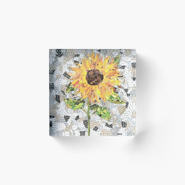 Sunflower - Flower Collection Acrylic Block