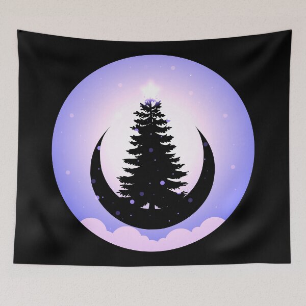 Item preview, Christmas Tree (Black Background) designed and sold by urbnbodga.