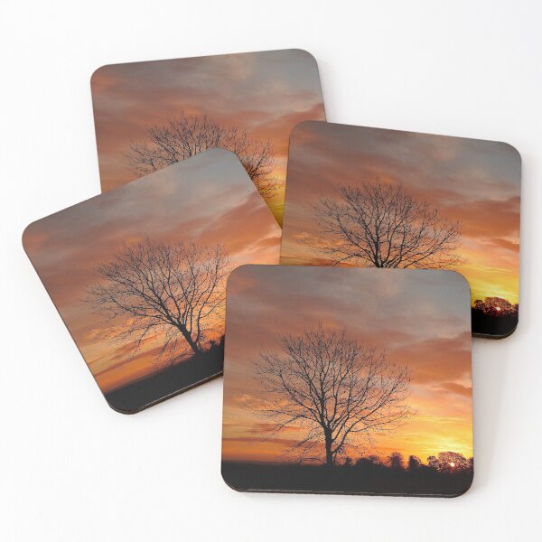 Item preview, photography isolated tree at sunrise Broadway Cotswolds Gloucestershire  designed and sold by SimonJohnson1.
