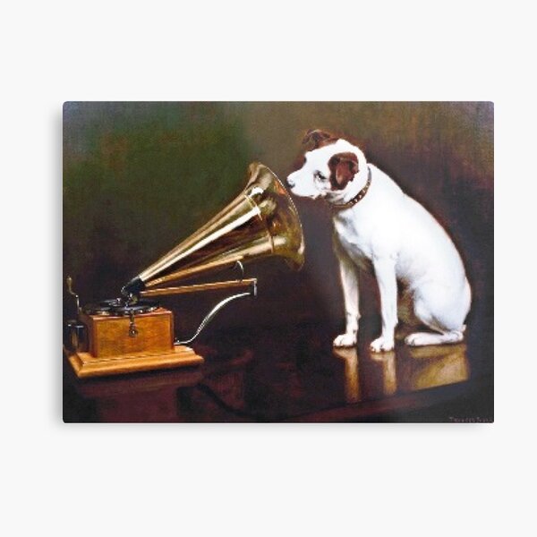 "His Master's Voice" by Francis James Barraud in 1898 Metal Print
