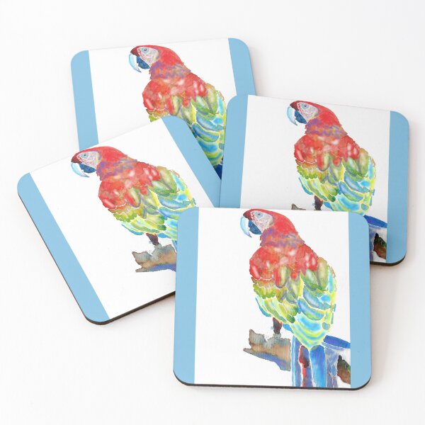 Item preview, Macaw Watercolor Painting Rainbow Parrot designed and sold by Sarah  Rajkotwala.