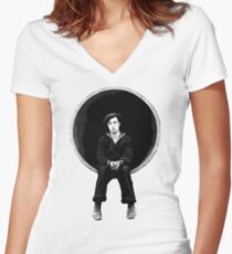 The Navigator - Buster Keaton Women's Fitted V-Neck T-Shirt