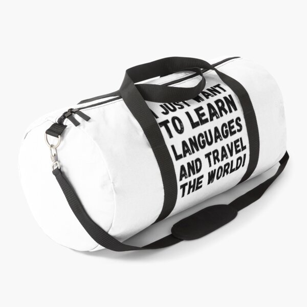 Item preview, I JUST WANT TO LEARN LANGUAGES AND TRAVEL THE WORLD Cute Polyglot designed and sold by a-little-ink.