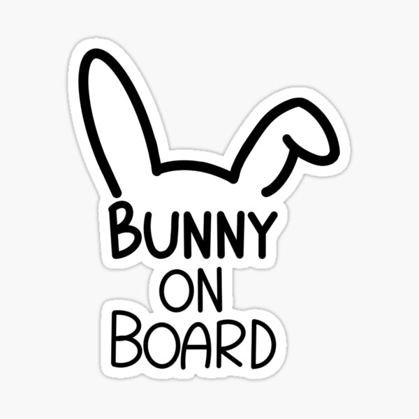 Item preview, Bunny On Board Design With Flopped Bunny Ears designed and sold by zuzannaaa.
