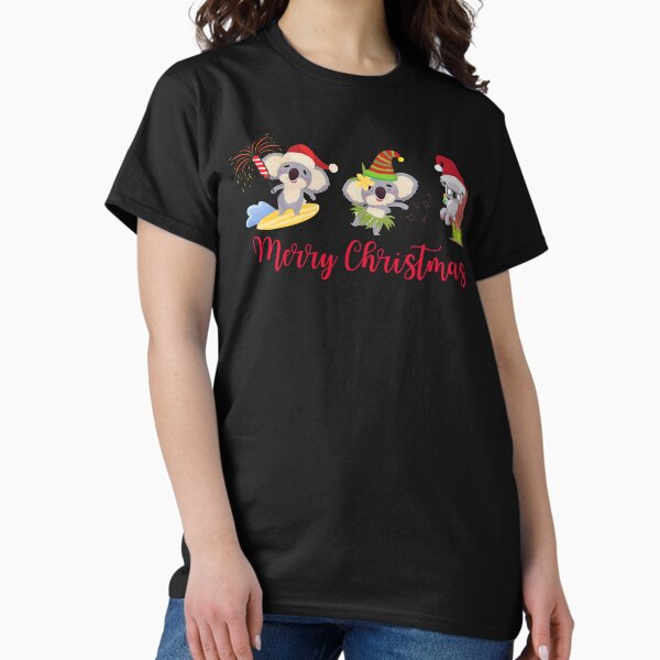 Vista previa del artículo con la obra «Navidad australiana con alegres koalas», diseñado y vendido por Josephines-ZA.