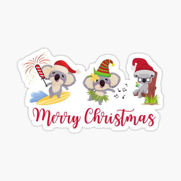 Item preview, Australian Christmas with Merry Koalas designed and sold by Josephines-ZA.