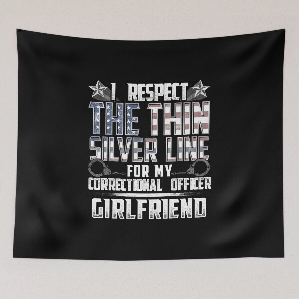 Item preview, Girlfriend Thin Silver Line Correctional Officer designed and sold by wheedesign.