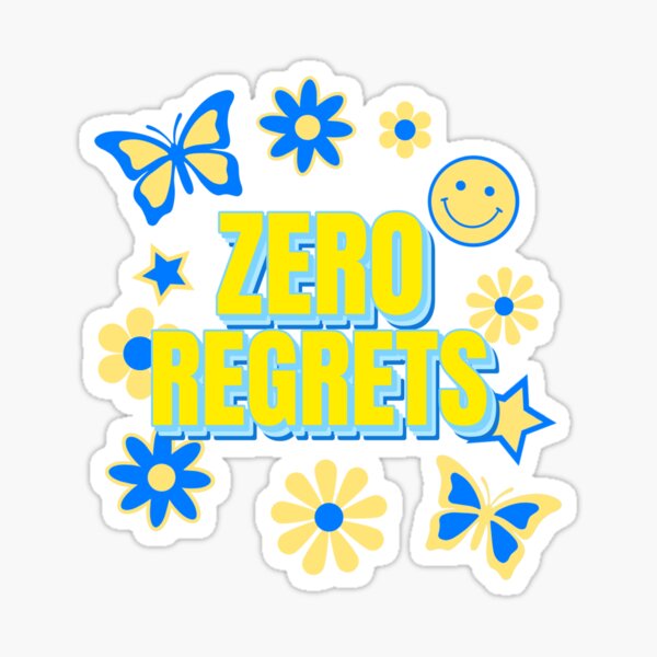 Item preview, Zero Regrets Decal No Regrets designed and sold by jacks-tees.