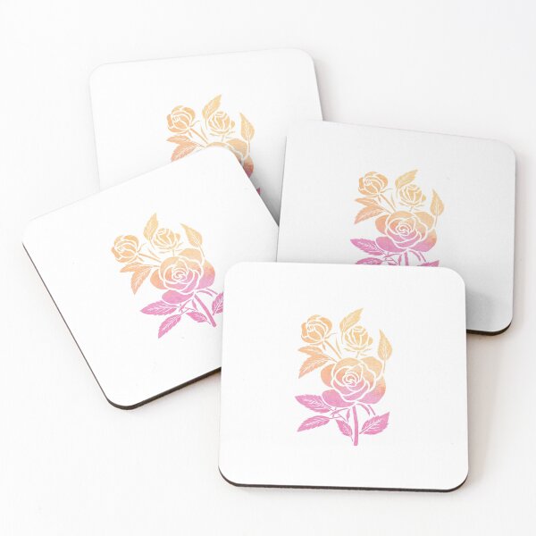 Item preview, Pink and Gold Watercolor Roses designed and sold by Dalaura.