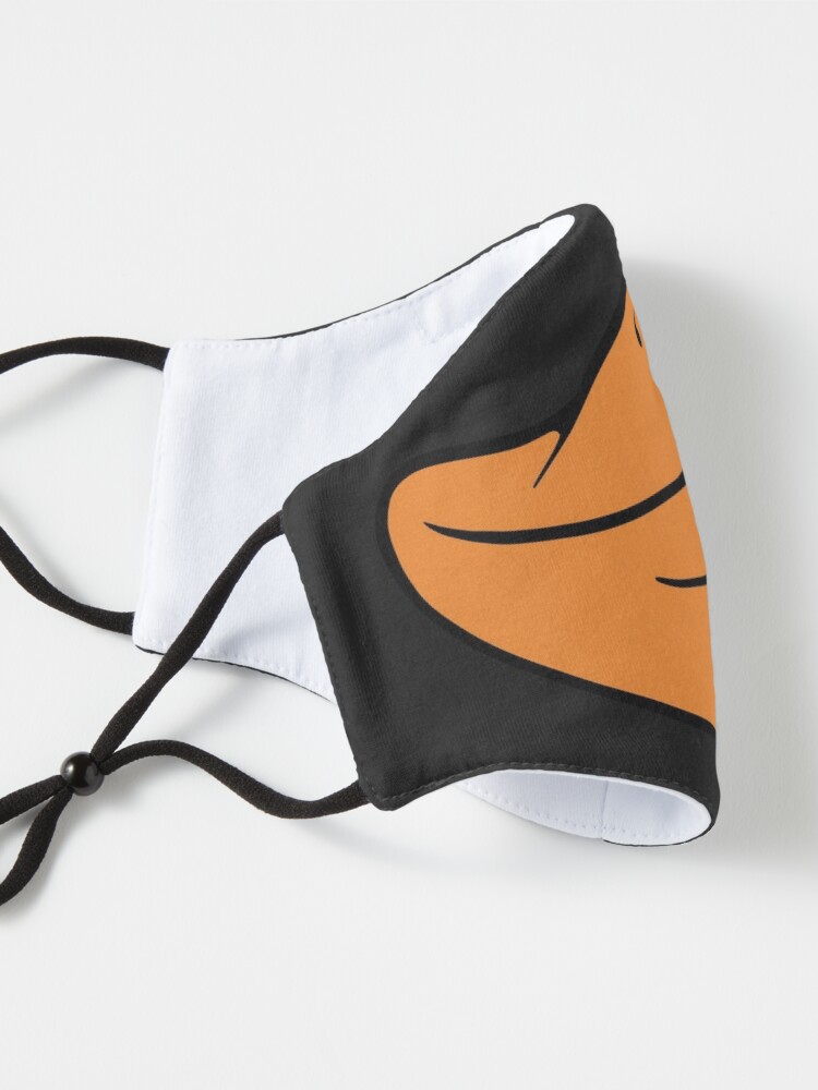 smiling-duck-bill-mask-orange-black-mask-for-sale-by-jessicaamber