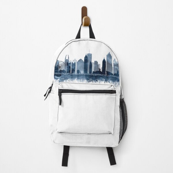 Item preview, Atlanta Skyline Watercolor Navy Blue by Zouzounio Art designed and sold by zouzounioart.