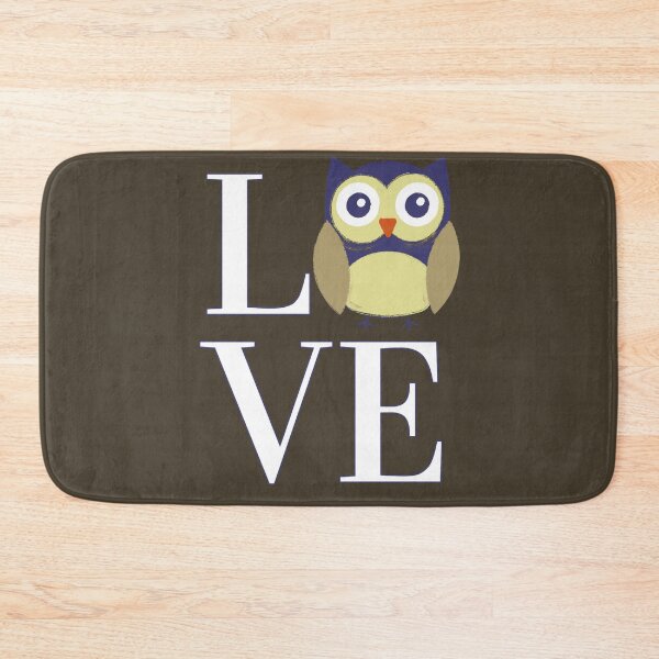 Item preview, Owl Love in Blue and Taupe designed and sold by ittybittyowl.